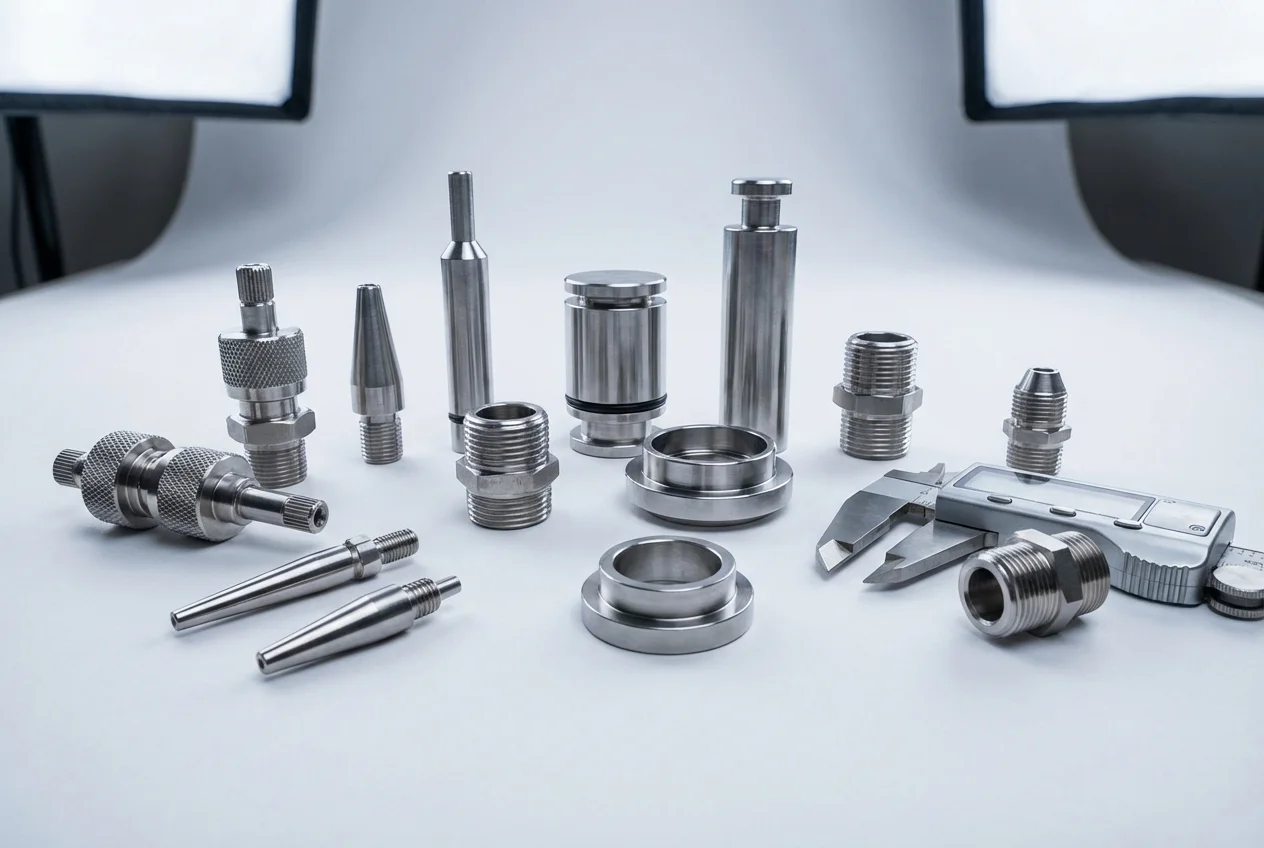 SUS304精密旋盤加工品 バルブ・継手・ノズル